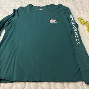 Vineyard Vines Deep Teal Long Sleeve Tee